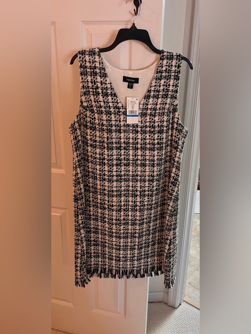 Karen Kane and White Tweed Shift Dress